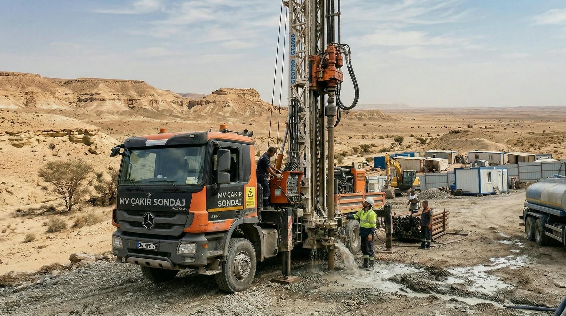 Sondaj operasyonu — markalı kamyon